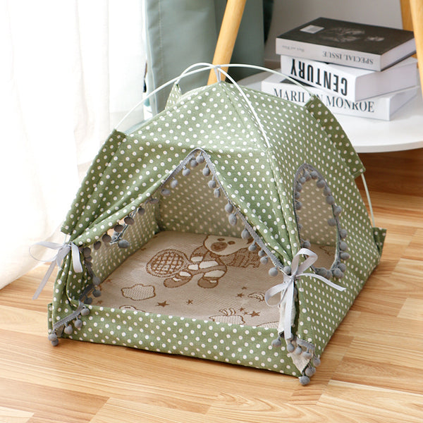 Foldable Enclosed Tent Bed for Dogs & Cats