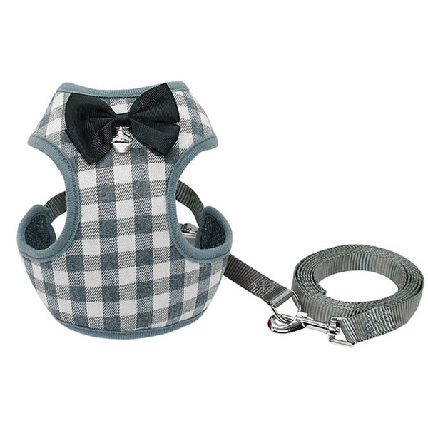 Bow-Tie Leash and Harness Set for Dogs & Cats