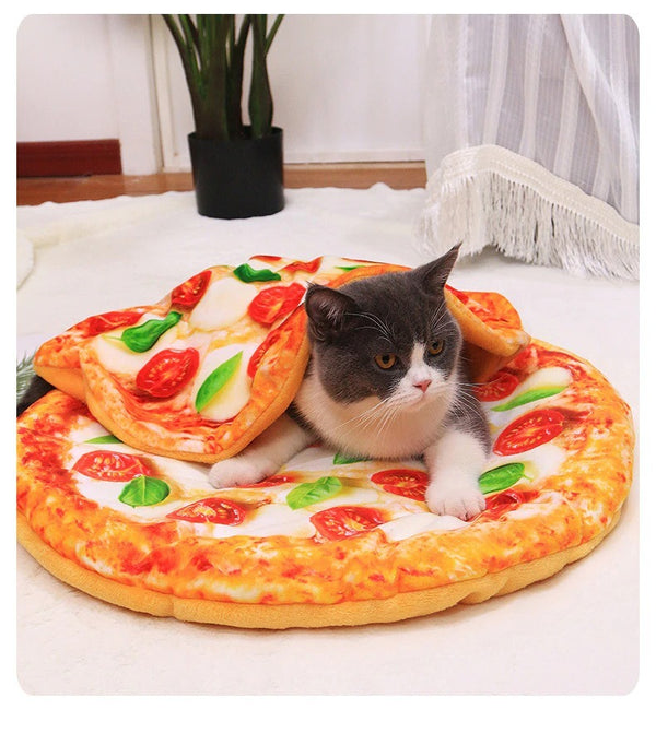 Cute & Cozy Pizza Shape Bed for Dogs & Cats